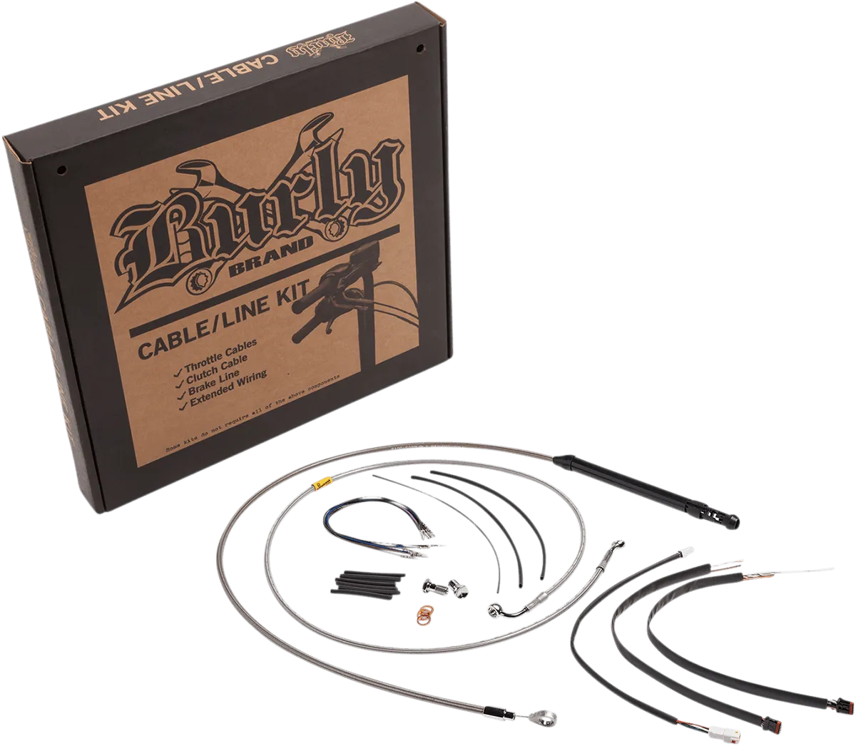 Burly Brand B30-1244 Handlebar Cable/Line Install Kits - Stainless Steel