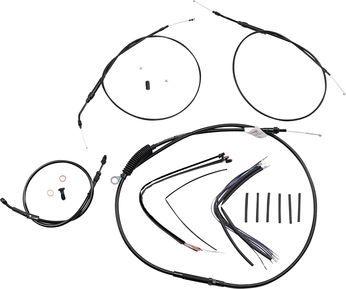 Burly Brand B30-1269 T-Bar Cable and Brake Line Kit - 14in.