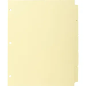 Business Source Mylar-reinforced Plain Tab Indexes