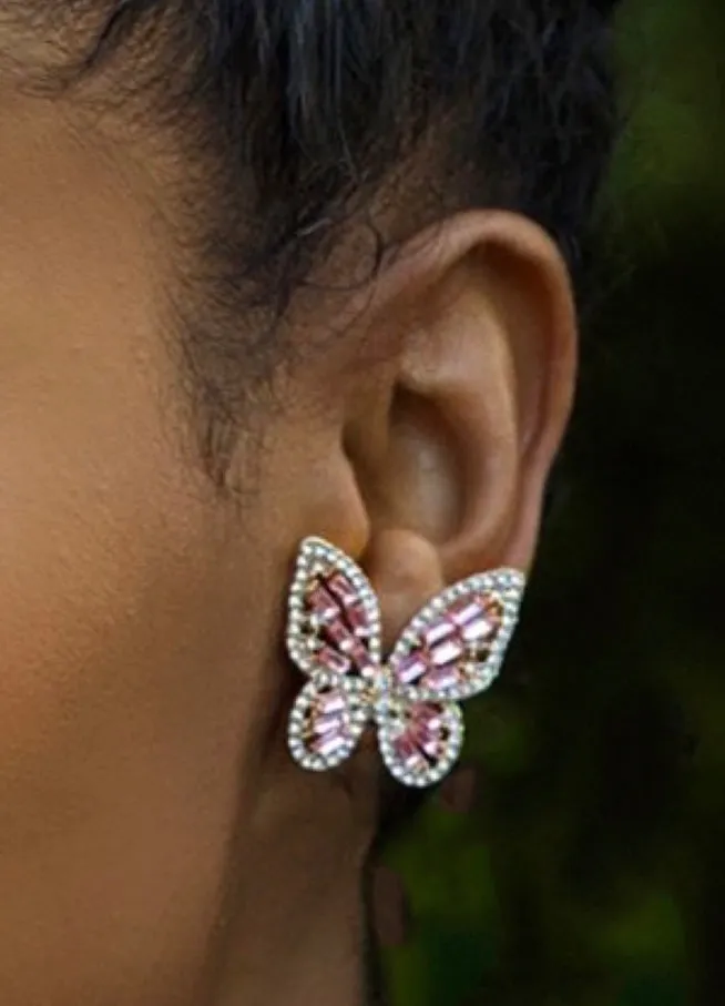 BUTTERFLY STUD EARRINGS