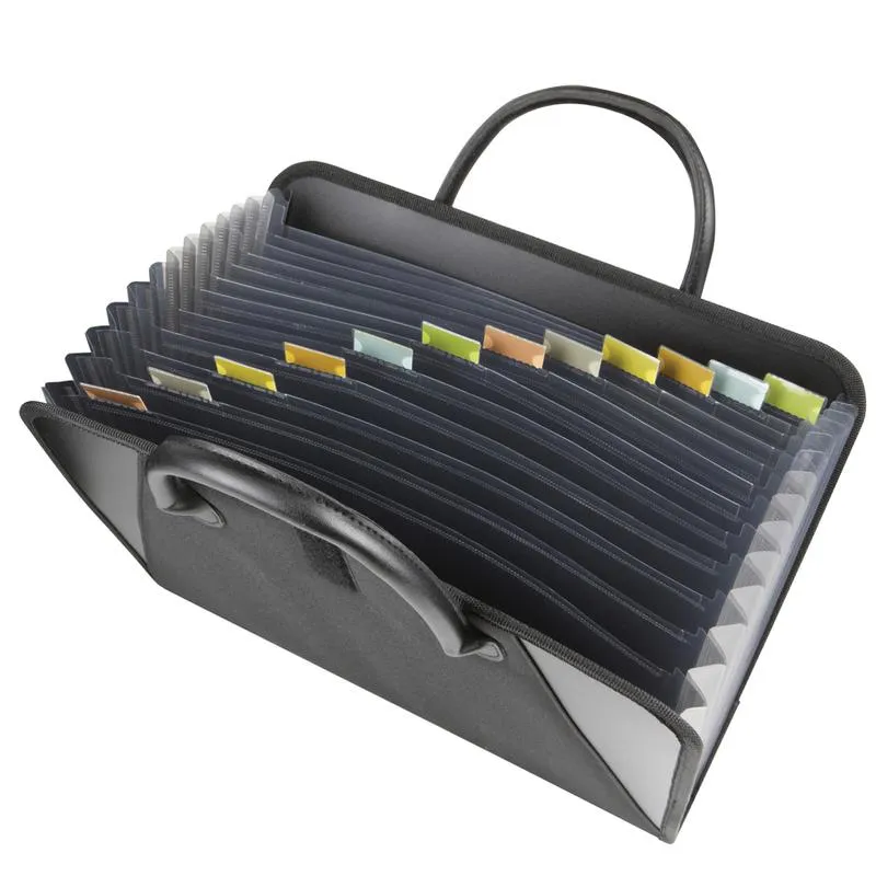 C-Line Products Expanding File with Handles, Black