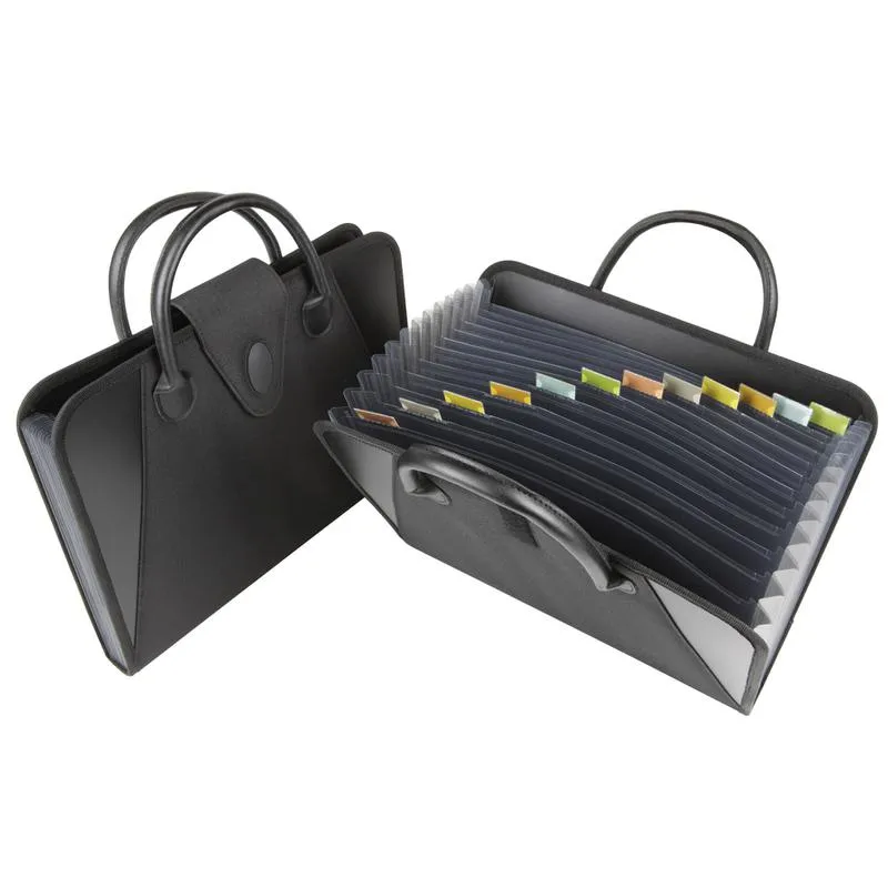 C-Line Products Expanding File with Handles, Black