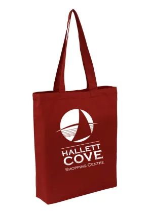 Calico Tote With Base Gusset Only - Red - CTN-TT-RD-BTM