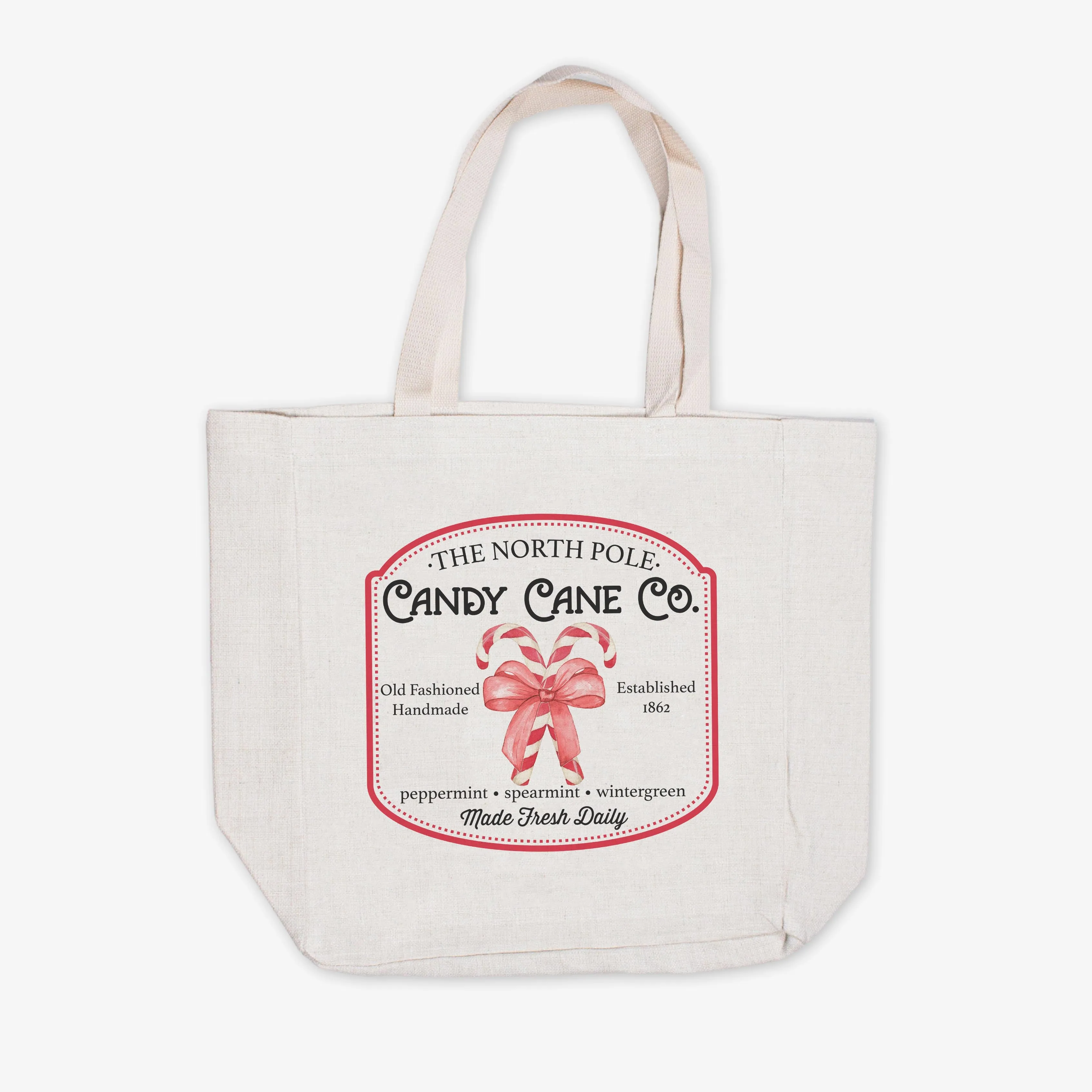Candy Cane Co Christmas Tote Bag