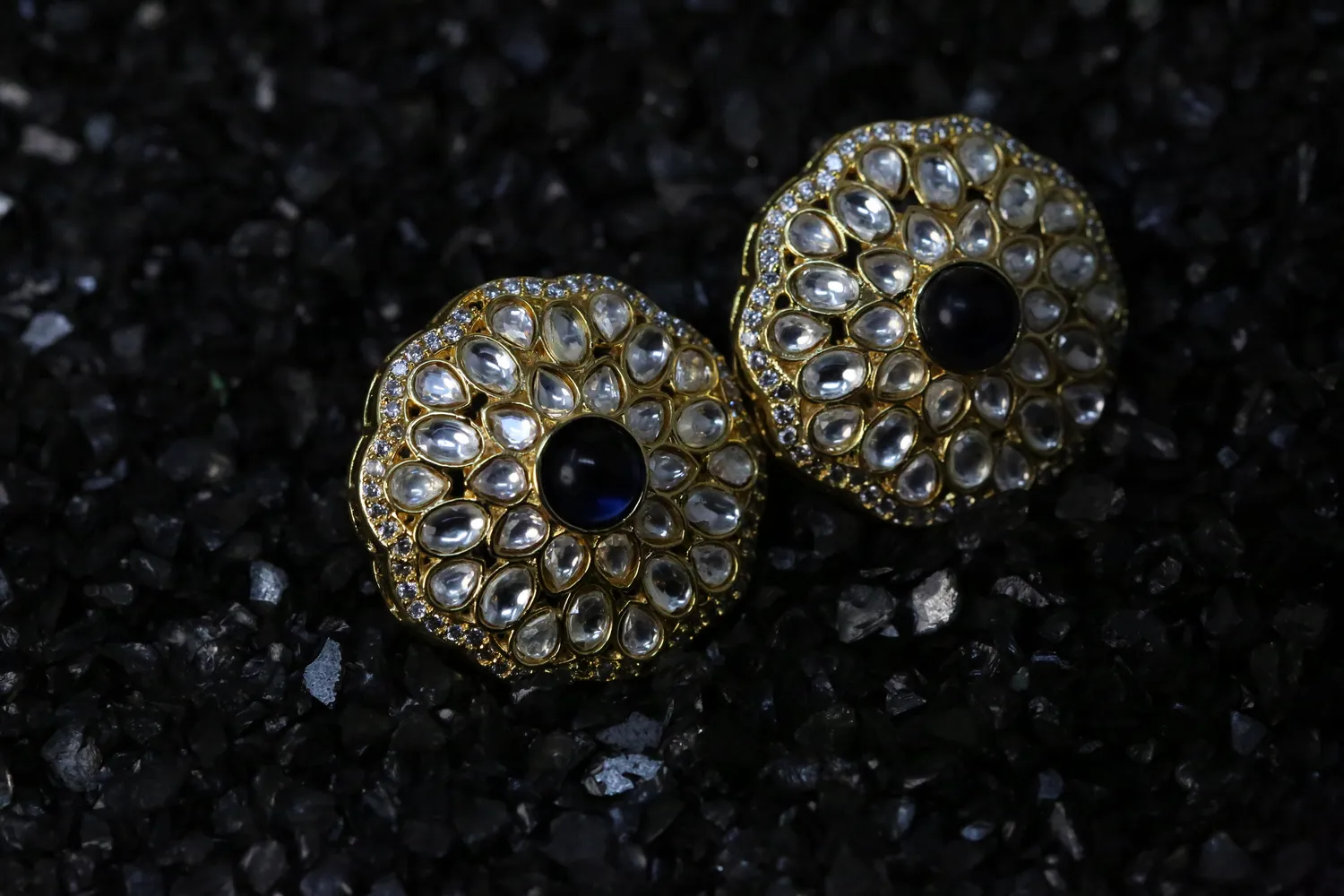 Cassia Kundan Statement Studs