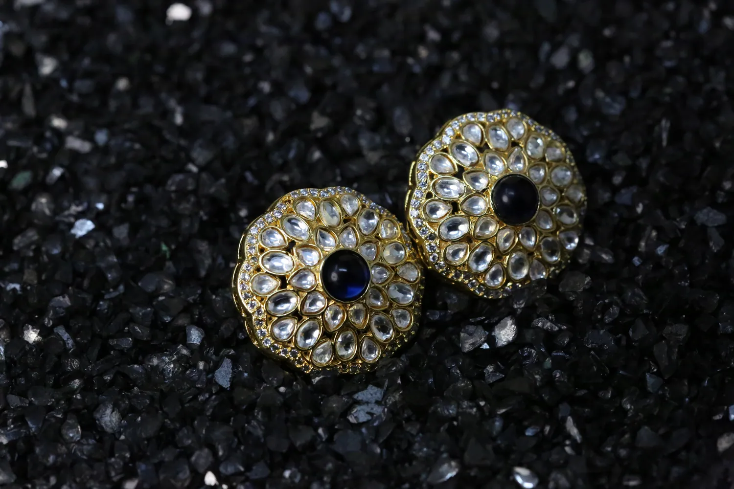 Cassia Kundan Statement Studs