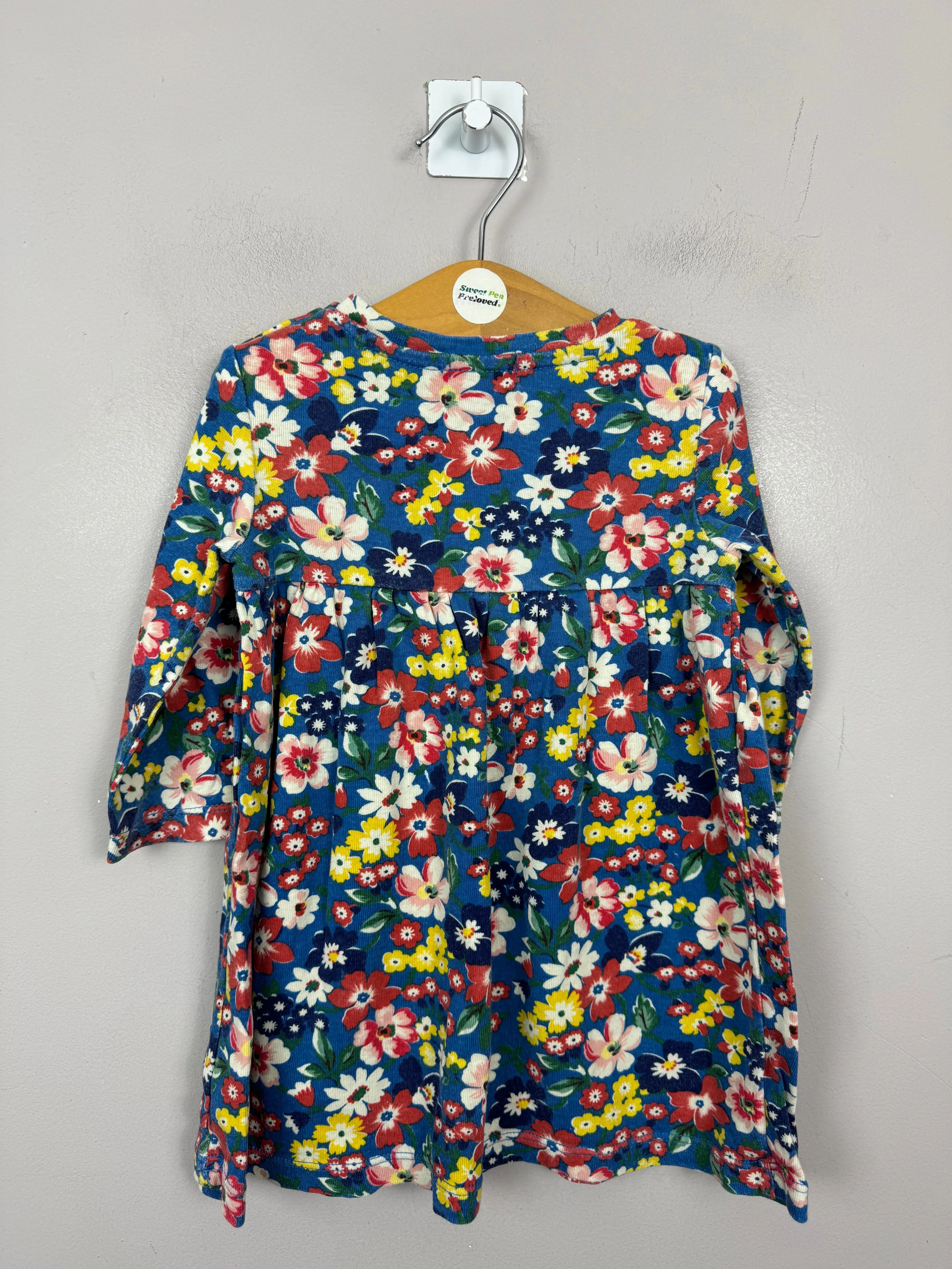 Cath Kidston Teal Floral Dress 6-9m