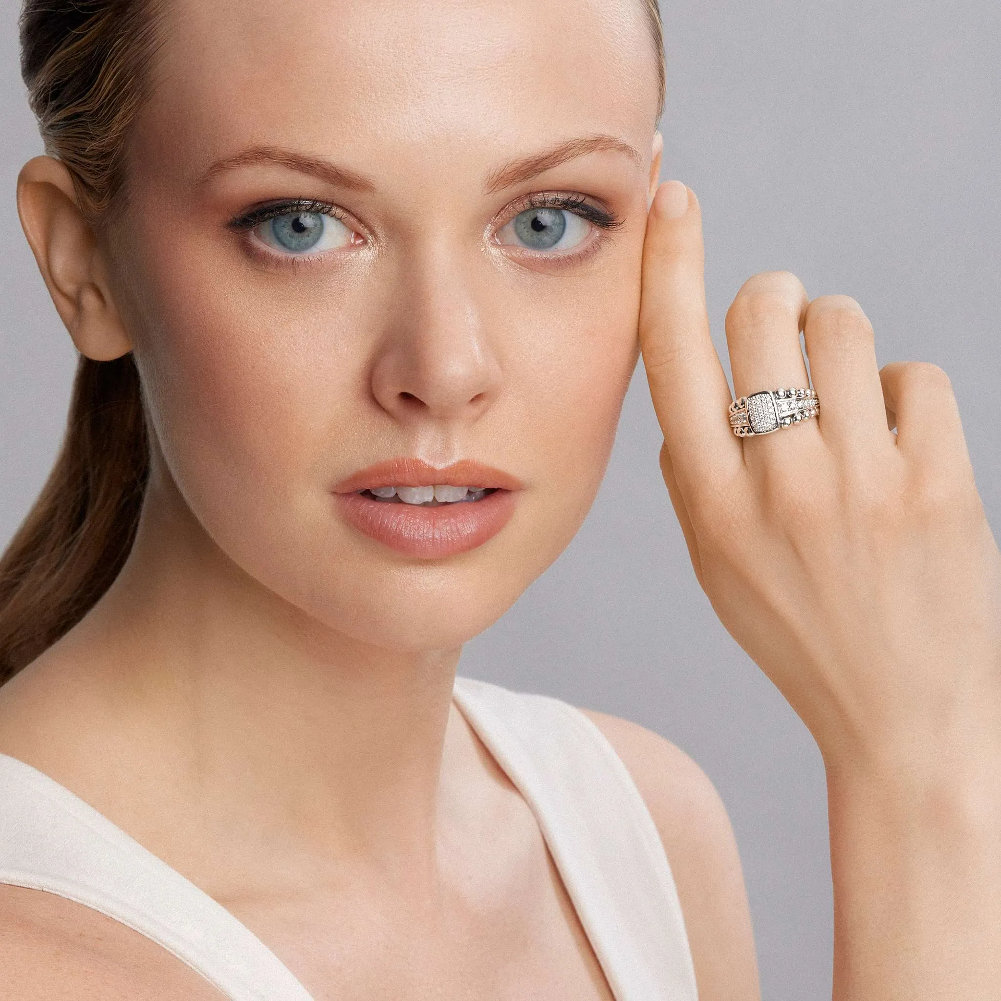 Caviar Spark Small Diamond Statement Ring