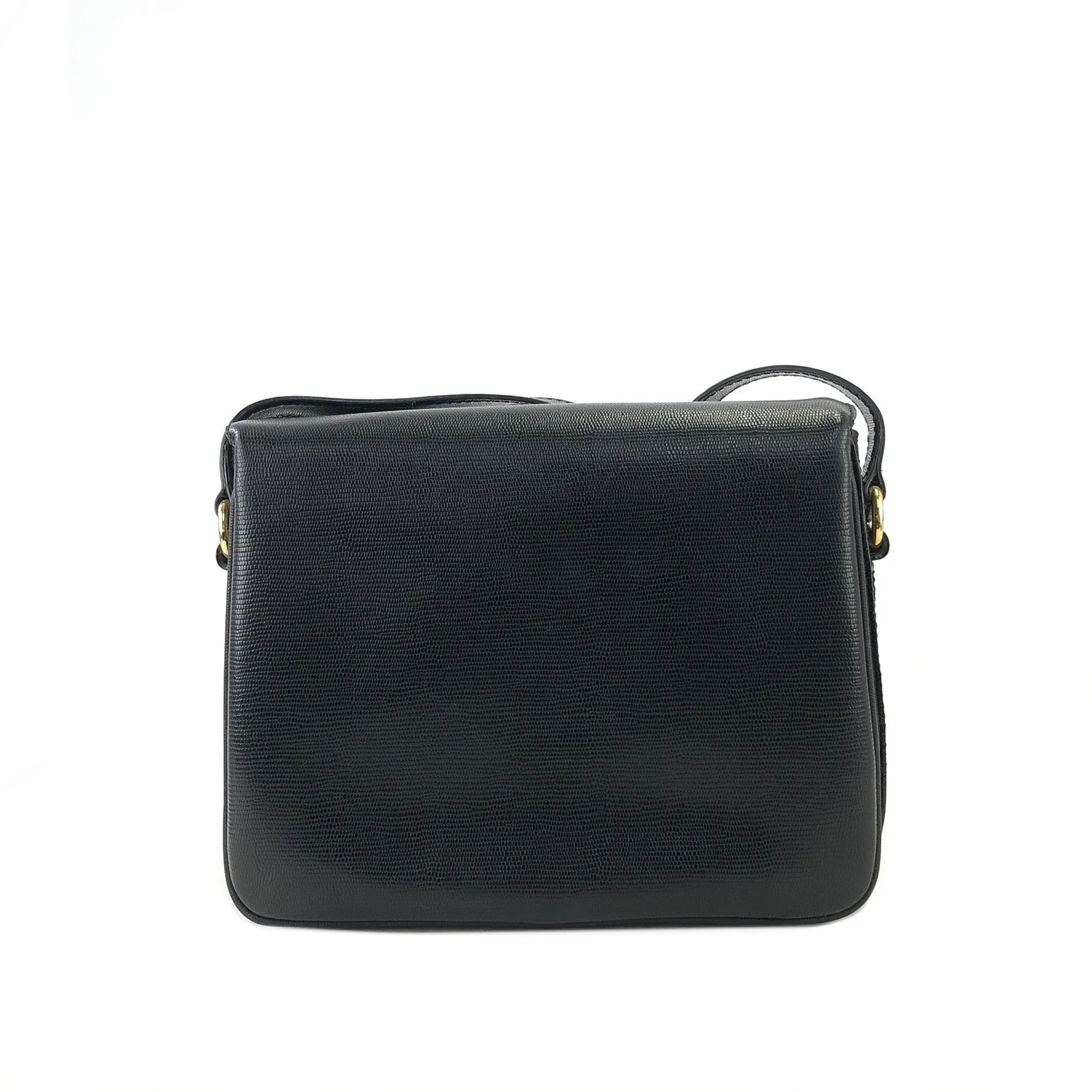CELINE Circle logo Crossbody Shoulder bag Black Vintage Old CELINE riuw5w