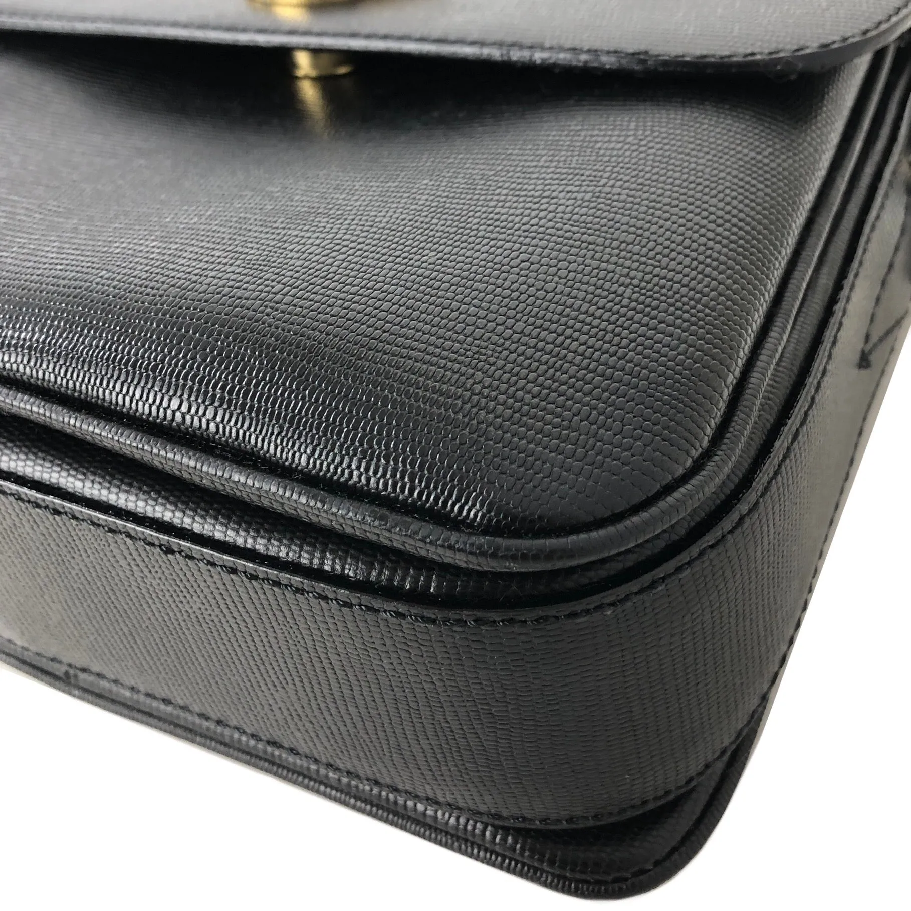 CELINE Circle logo Crossbody Shoulder bag Black Vintage Old CELINE riuw5w