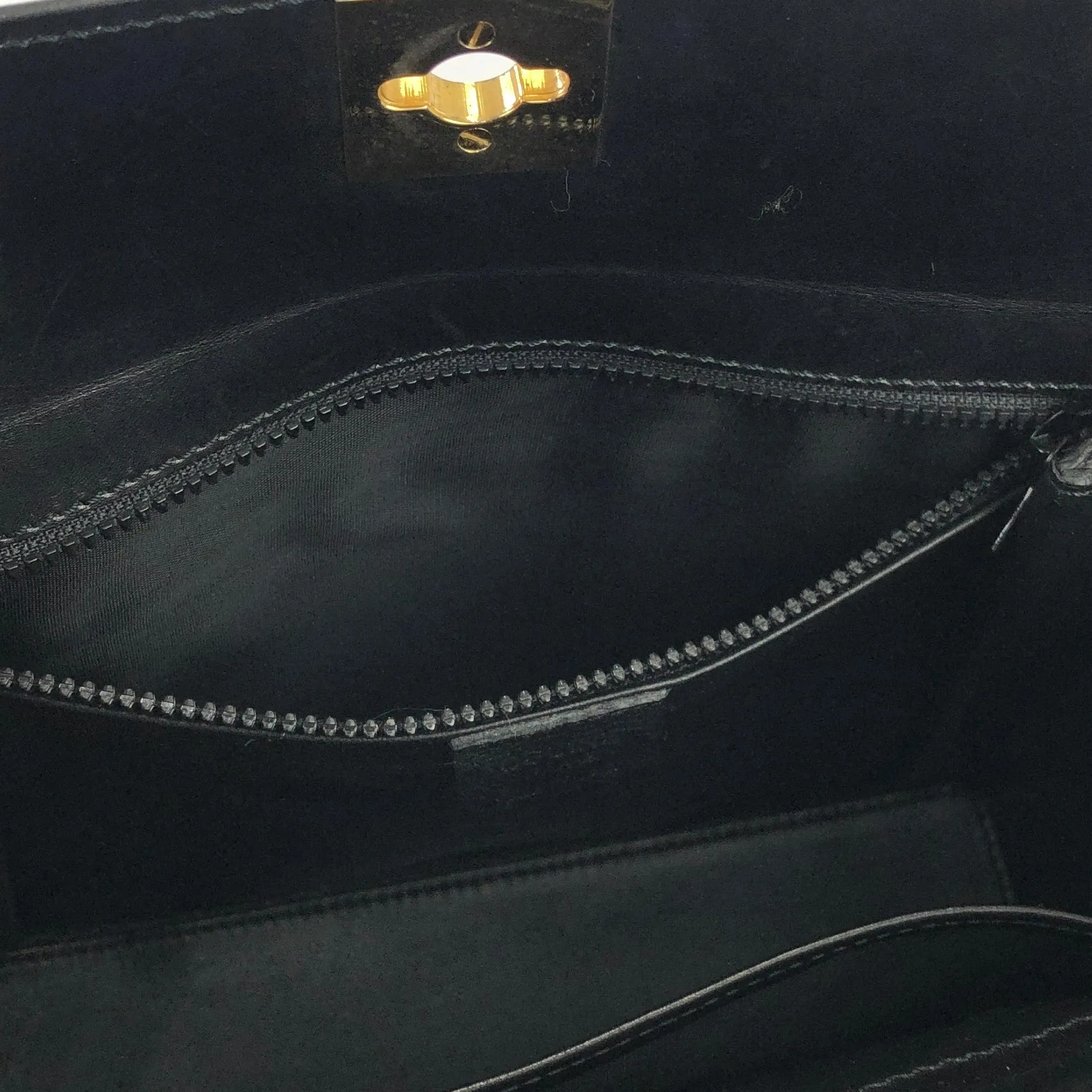 CELINE Gancini Crossbody Box Shoulder bag Black Vintage Old Celine w6vekz