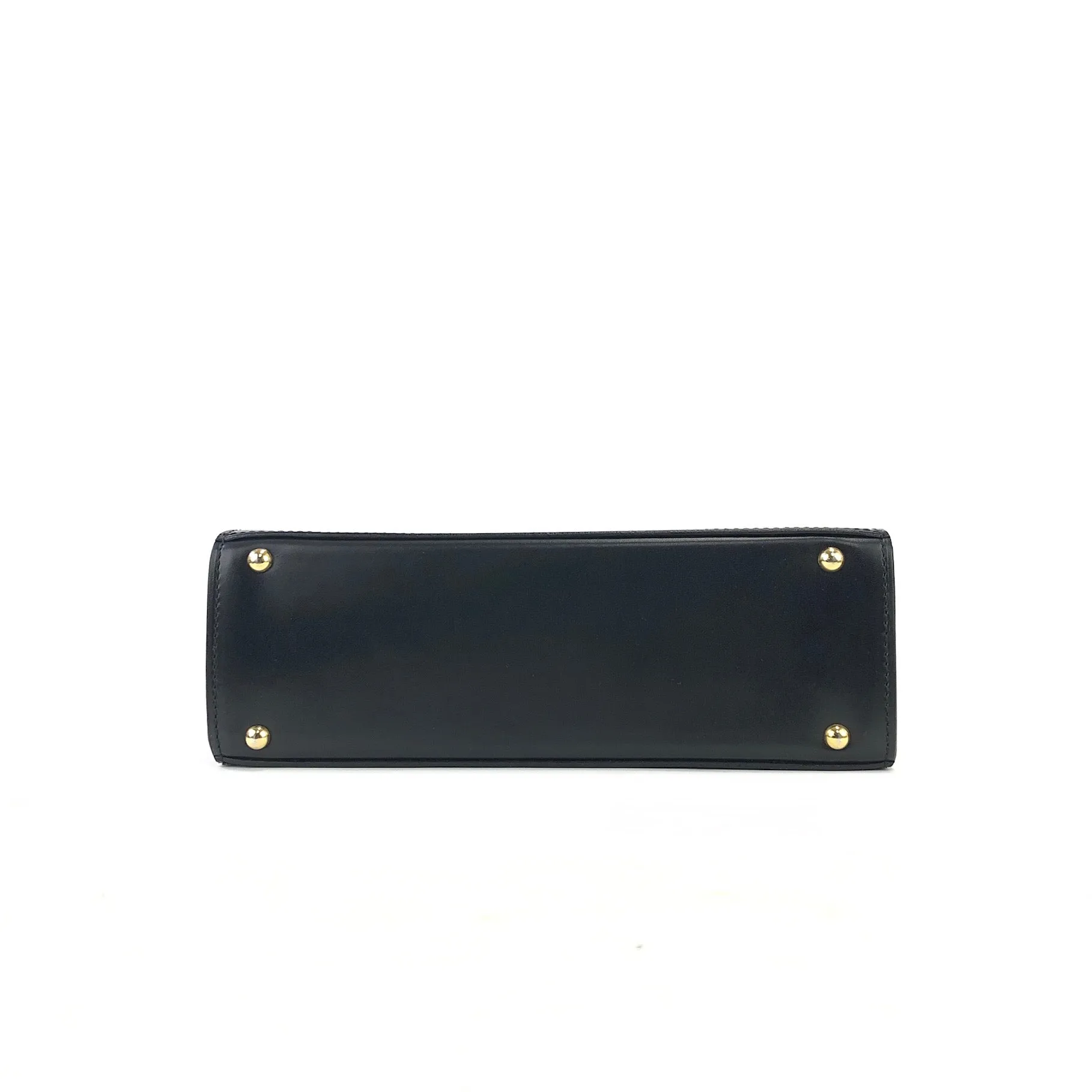 CELINE Gancini Crossbody Box Shoulder bag Black Vintage Old Celine w6vekz