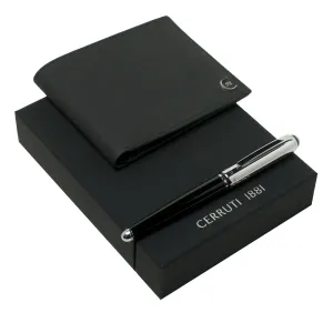 CERRUTI 1881 NPPW711A-Set CERRUTI 1881 Black (fountain pen & wallet)