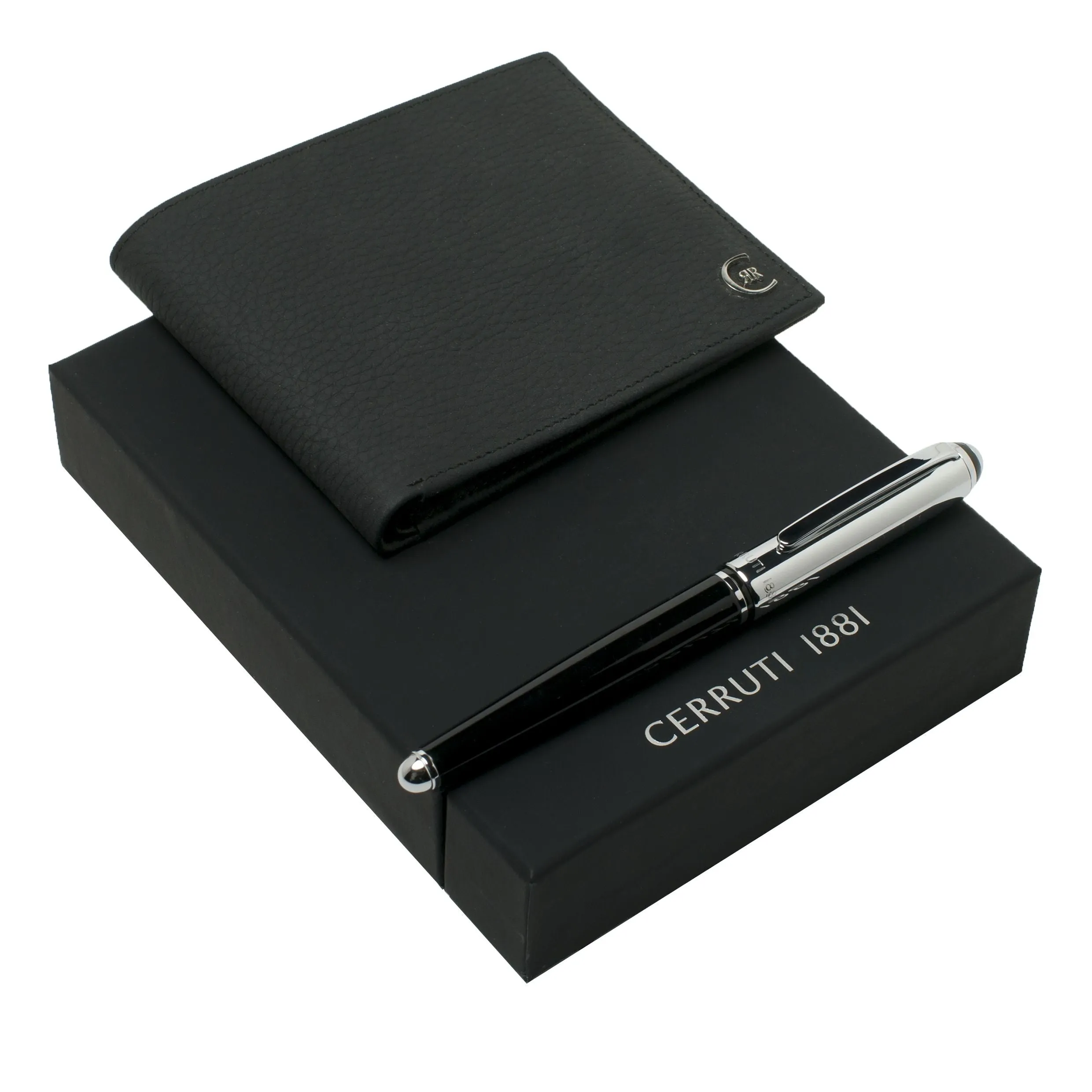 CERRUTI 1881 NPPW711A-Set CERRUTI 1881 Black (fountain pen & wallet)