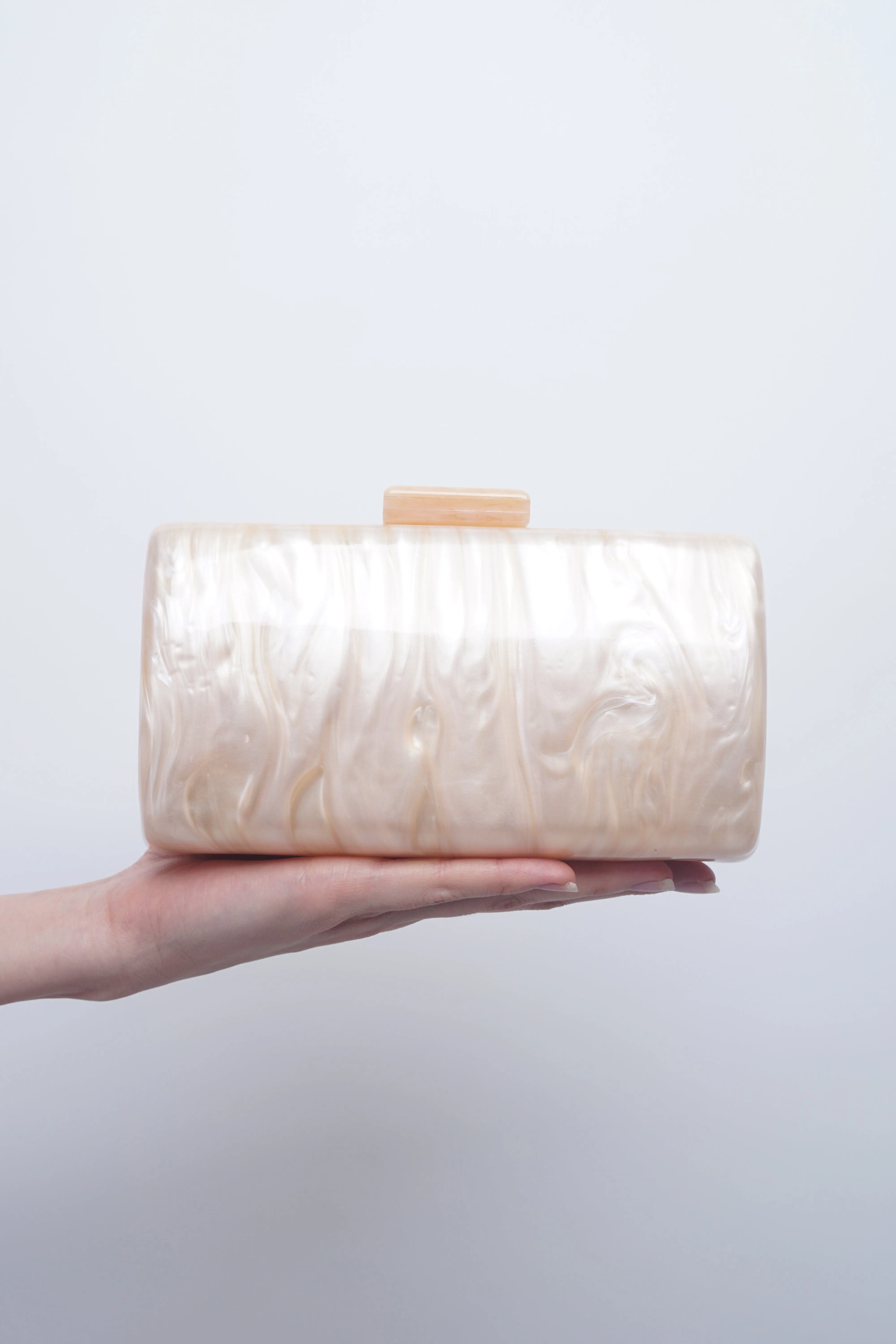 Champagne Marble Acrylic Clutch