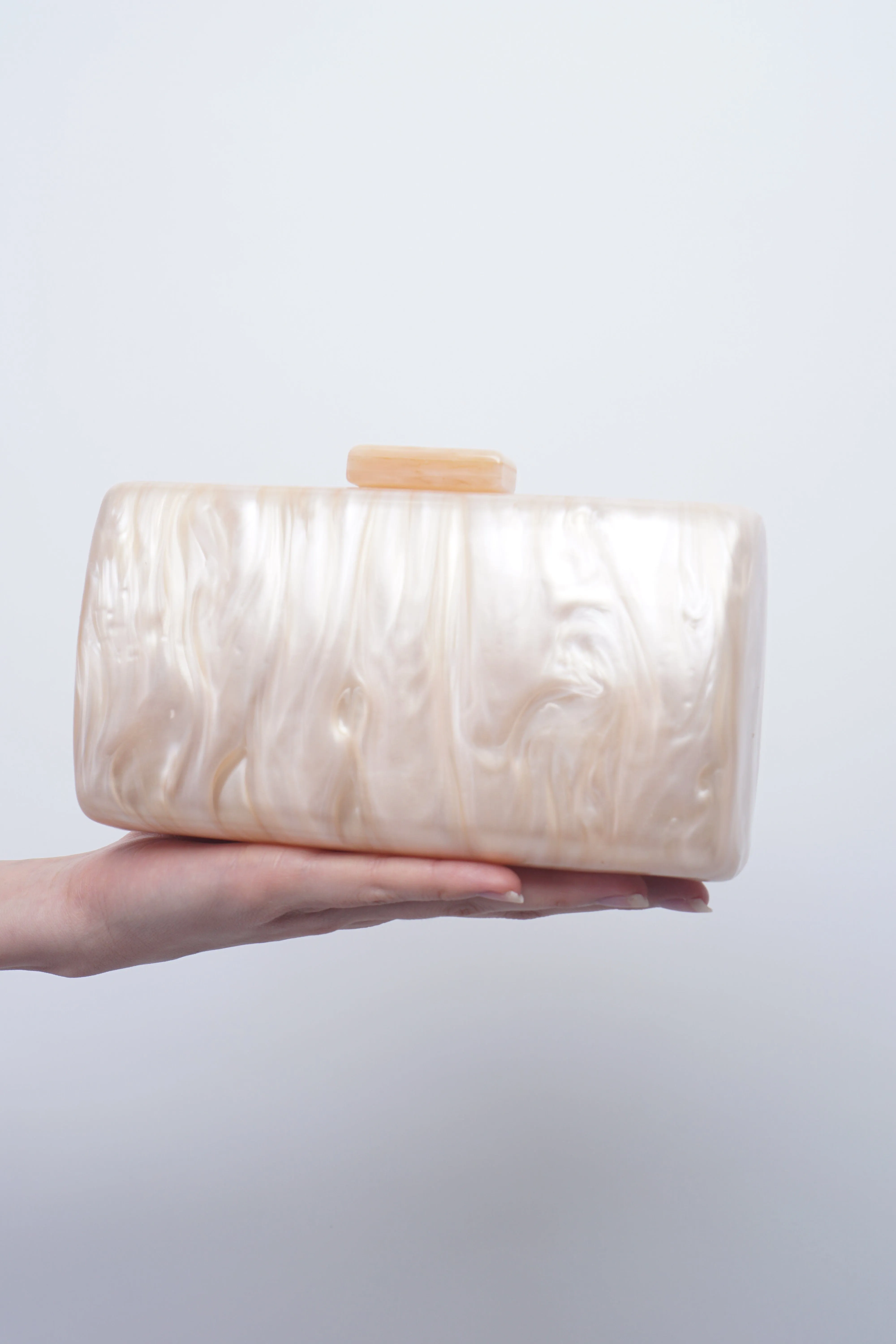 Champagne Marble Acrylic Clutch