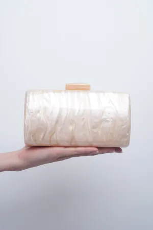 Champagne Marble Acrylic Clutch