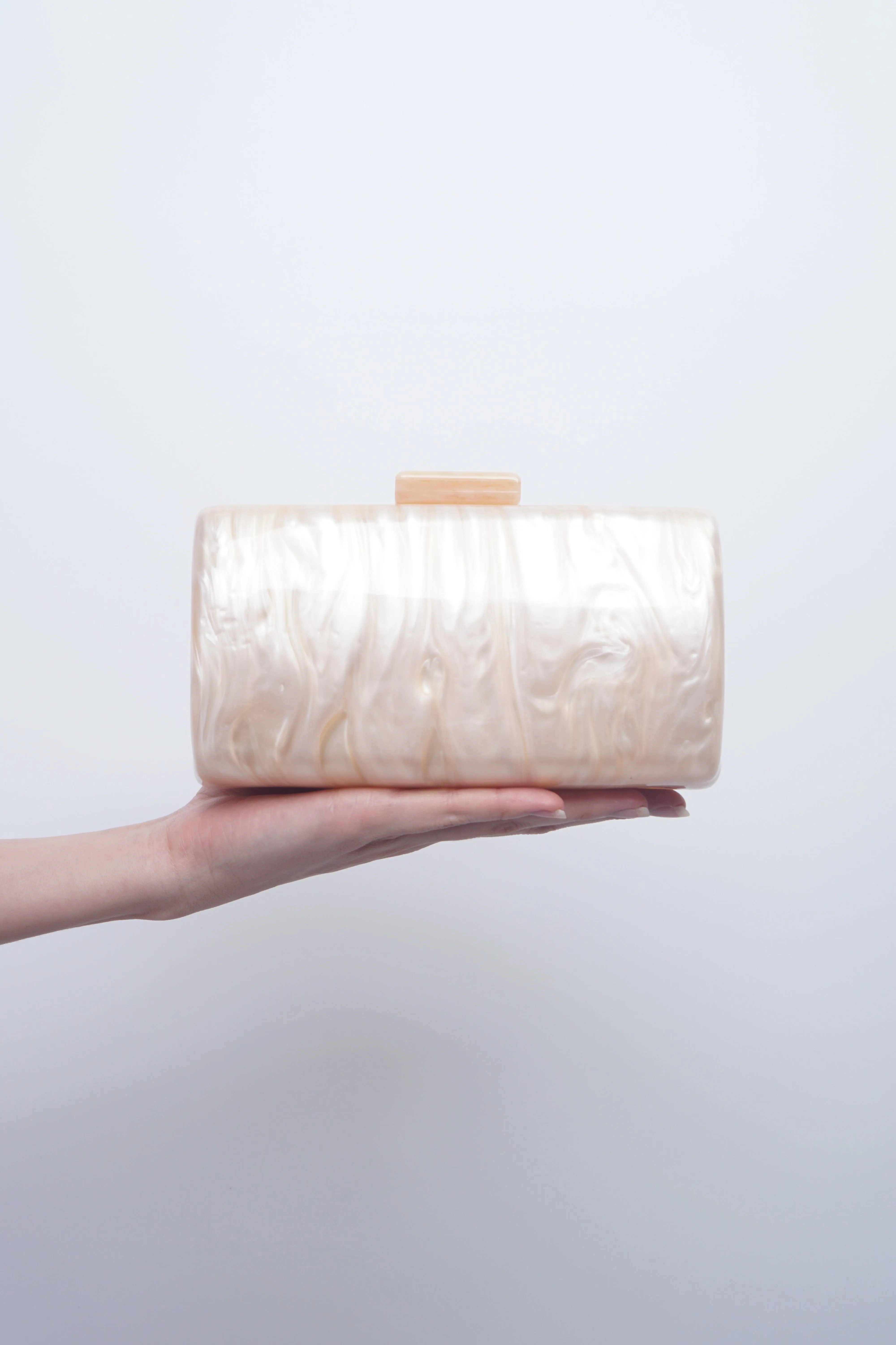 Champagne Marble Acrylic Clutch