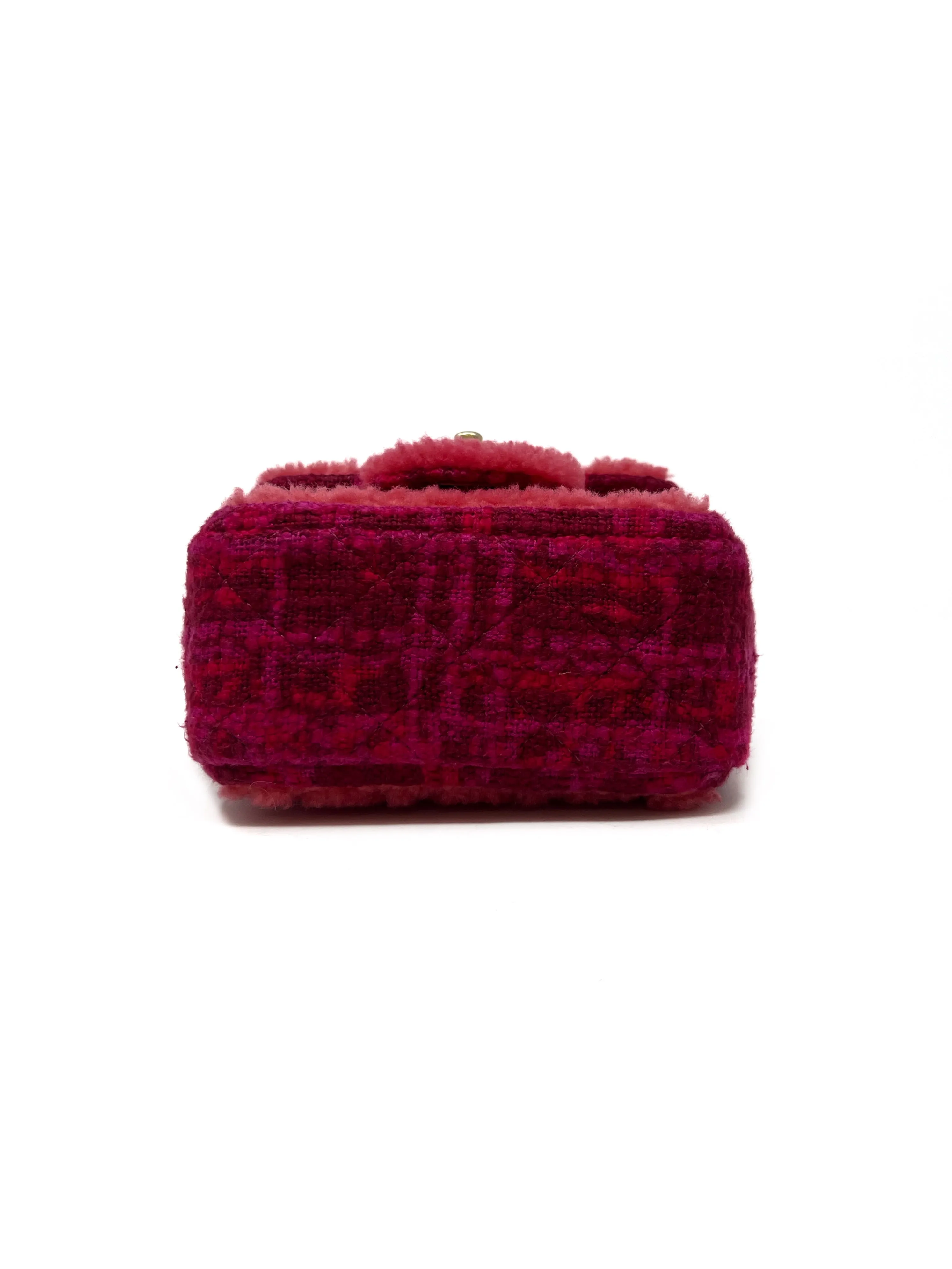 Chanel '20A SM Shearling Tweed Bag W/Card