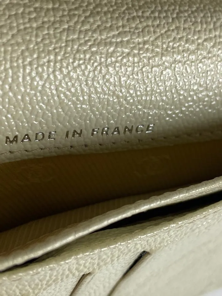 Chanel Beige CC Logo Long Bifold Flap Wallet 857664