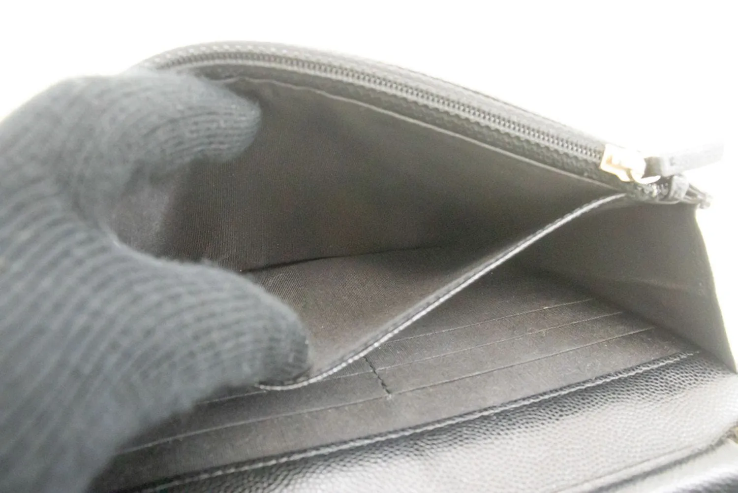 CHANEL Boy Black Grained Calfskin Wallet On Chain WOC Flap Bag p66