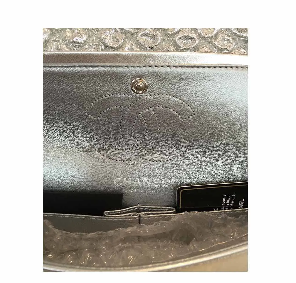 Chanel Double Flap Bag Small Silver - Limited Edition