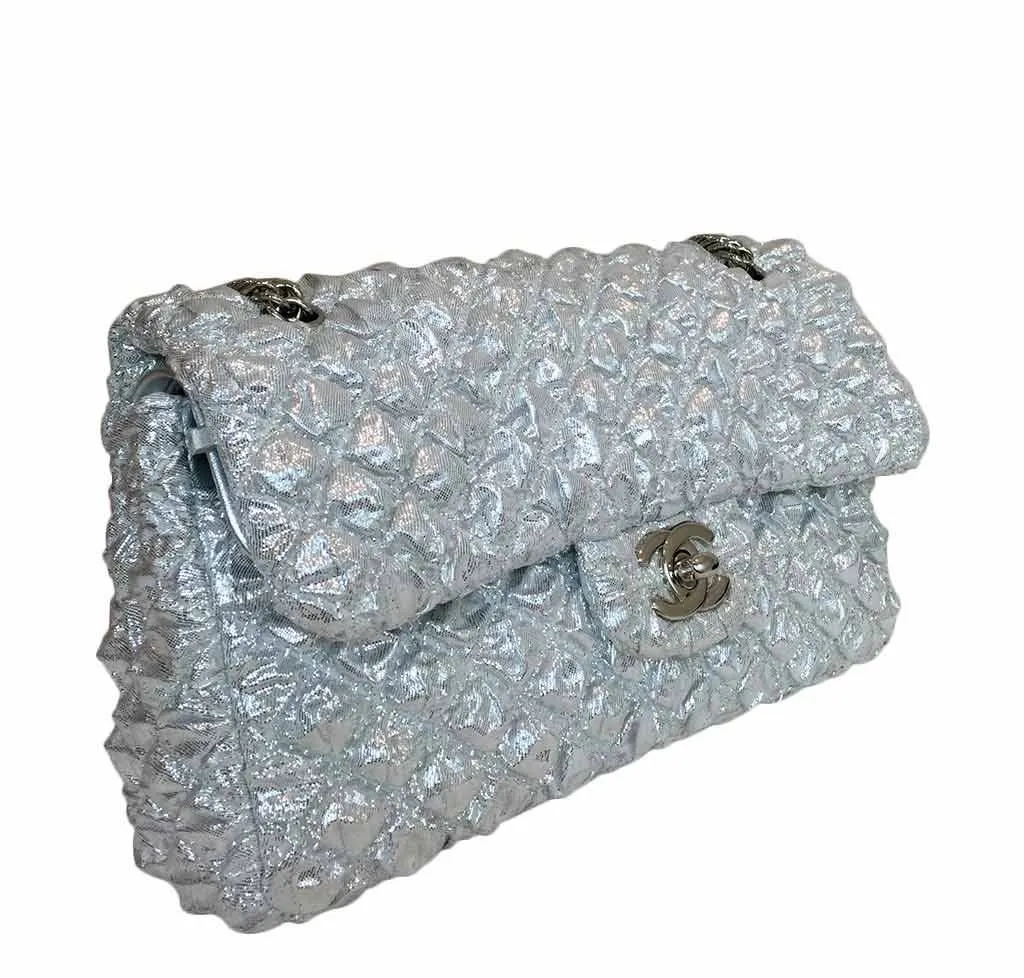 Chanel Double Flap Bag Small Silver - Limited Edition
