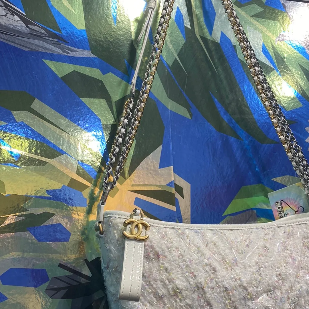 CHANEL Medium Gabrielle Tweed Covered PVC with Mixed Hardware