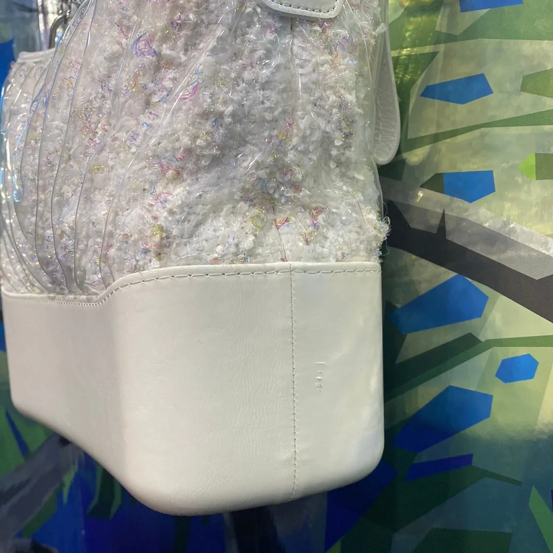 CHANEL Medium Gabrielle Tweed Covered PVC with Mixed Hardware