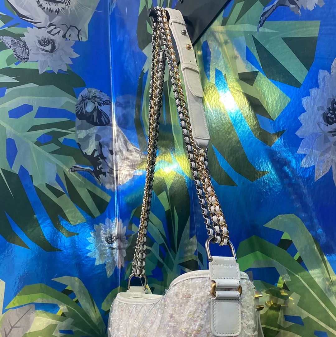 CHANEL Medium Gabrielle Tweed Covered PVC with Mixed Hardware