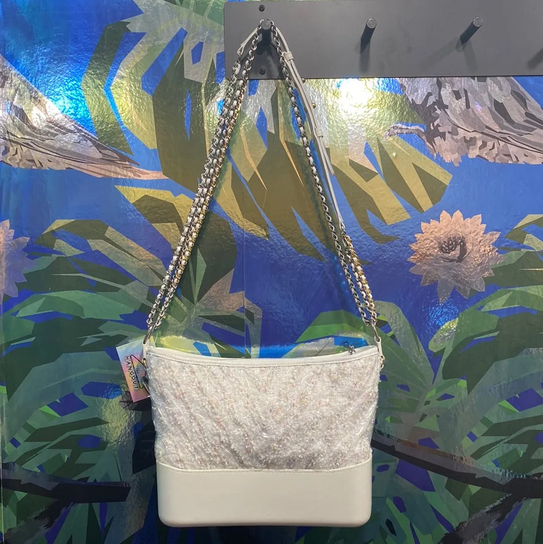 CHANEL Medium Gabrielle Tweed Covered PVC with Mixed Hardware