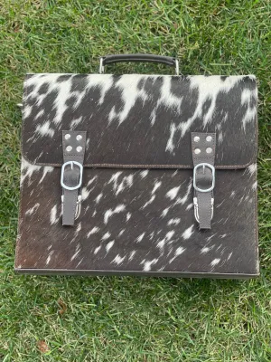 Chocolate Cowhide Briefcase #1