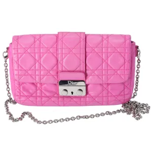 Christian Dior Miss Dior Promenade Wallet Crossbody Pink Lambskin