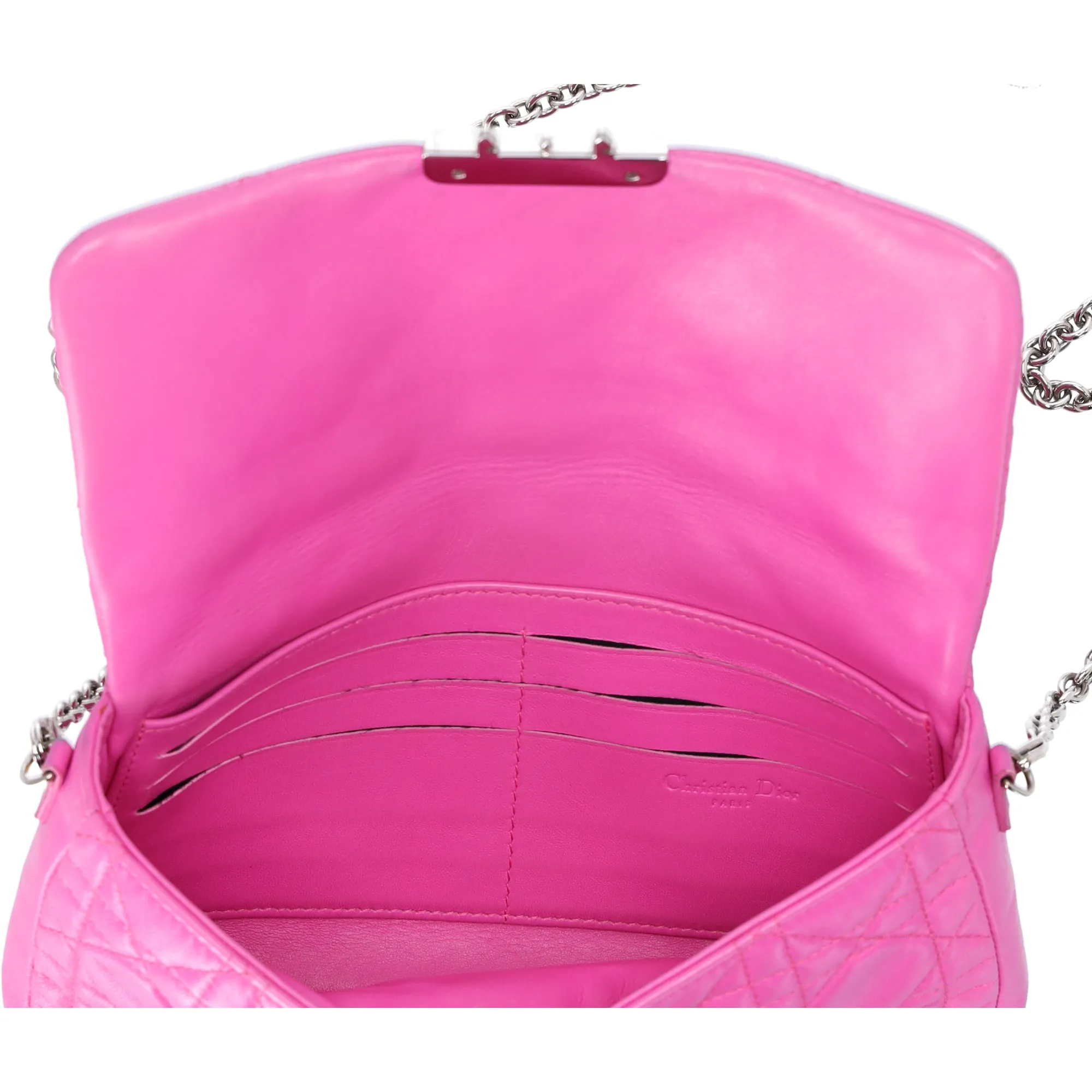Christian Dior Miss Dior Promenade Wallet Crossbody Pink Lambskin