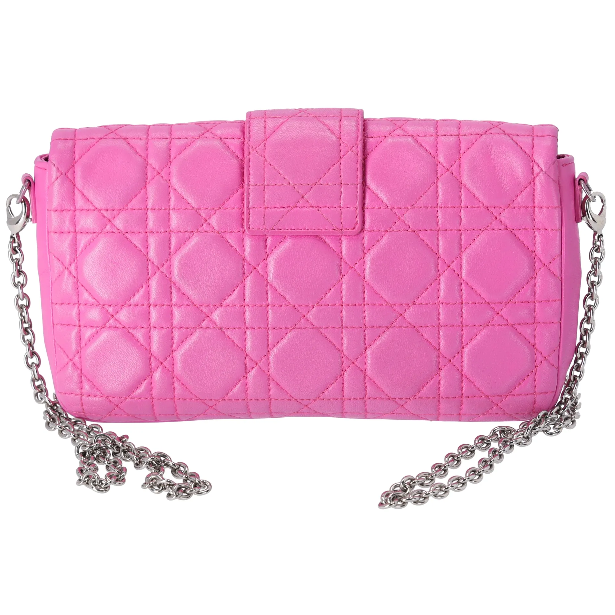 Christian Dior Miss Dior Promenade Wallet Crossbody Pink Lambskin