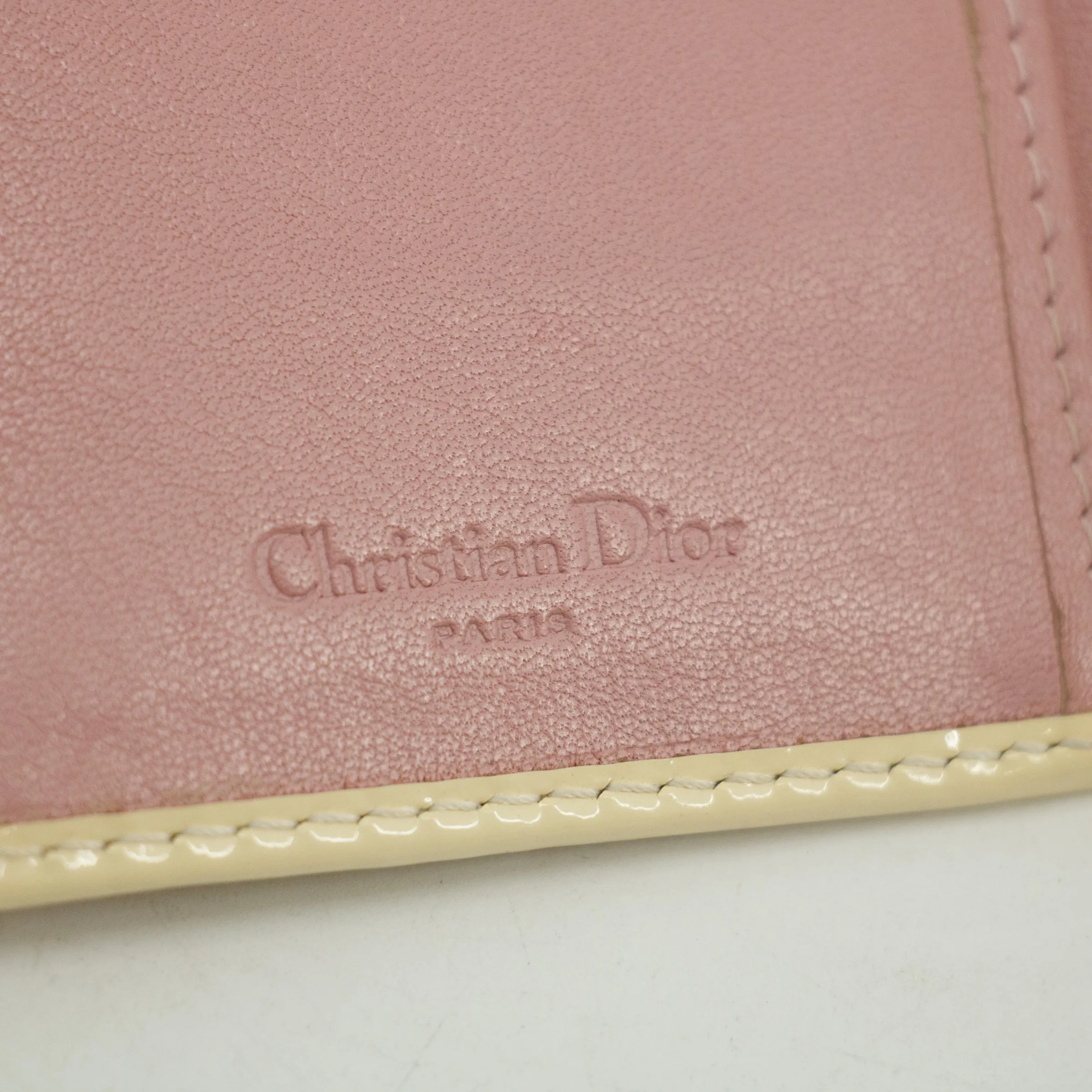 Christian Dior Monogram Girly Flap Trotter Wallet Pink #3096