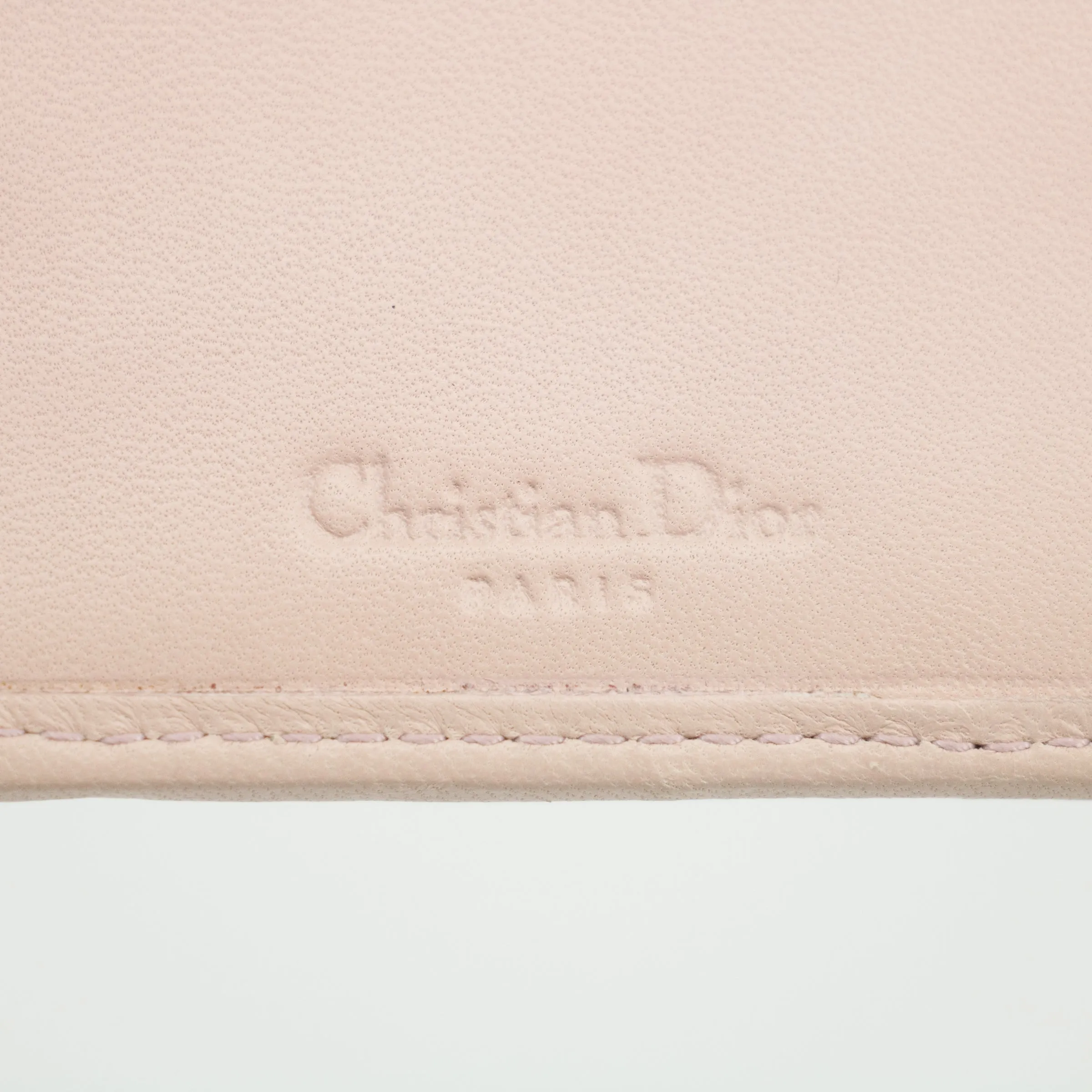 Christian Dior Pink Cannage Leather Long Wallet #2648