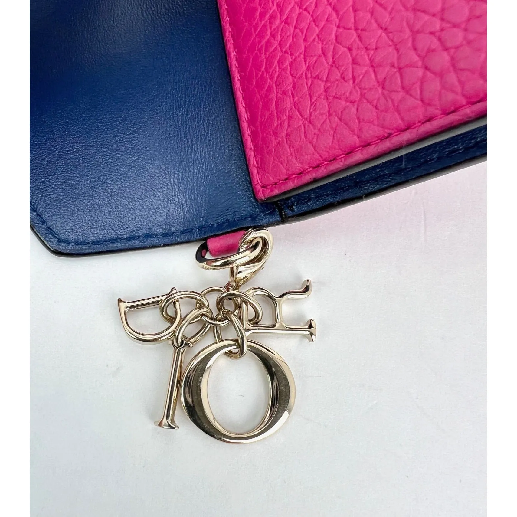 Christian Dior Pink Leather Diorissimo Envelope Wallet