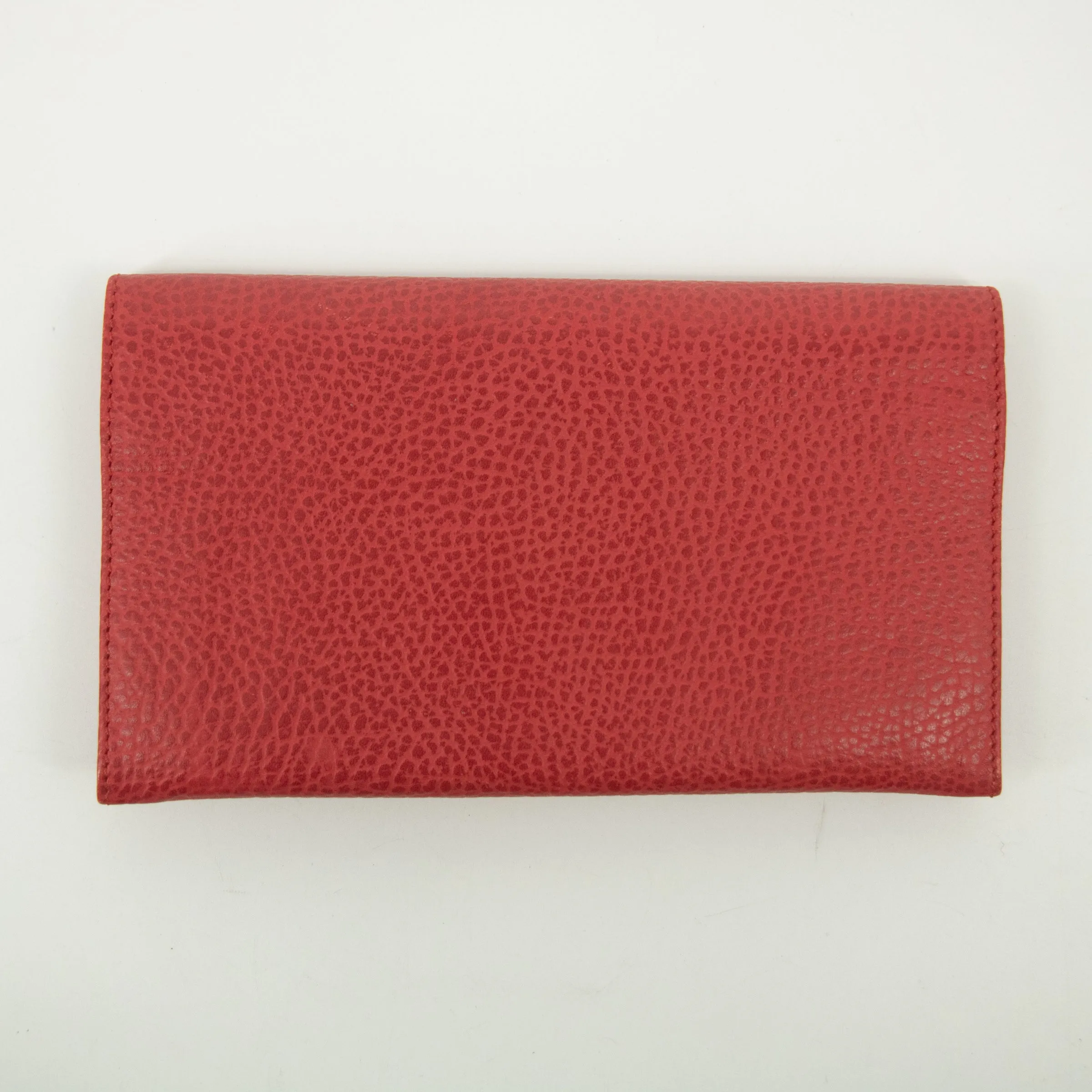 Christian Dior Red Leather Long Wallet #2465