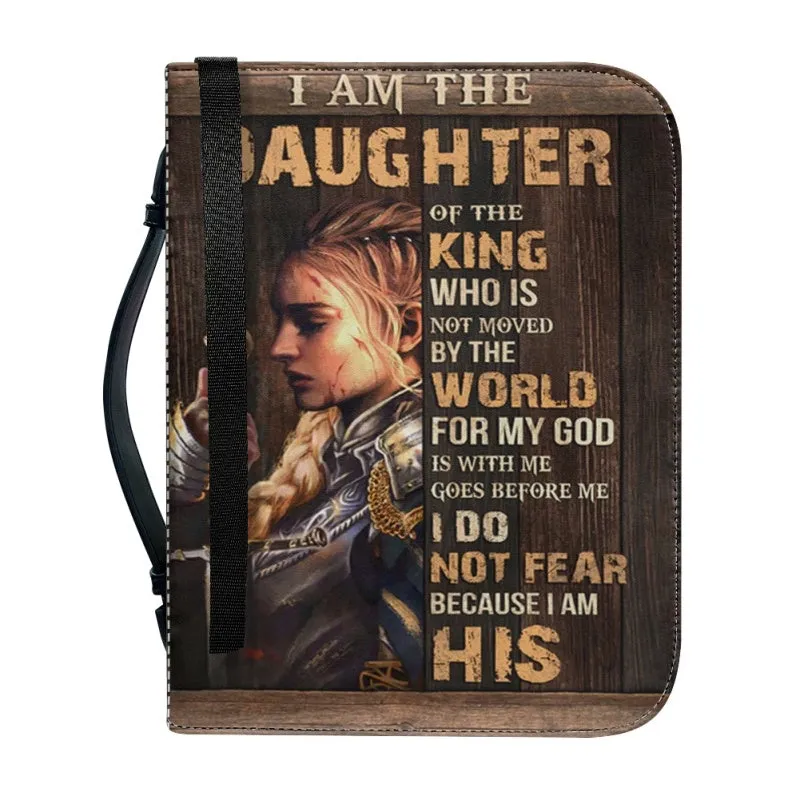 Christianart Bible Cover - I Am Daughter Of The King - Warrior Bible Cover - Bible Cover For Women - CABBBCV01070324.