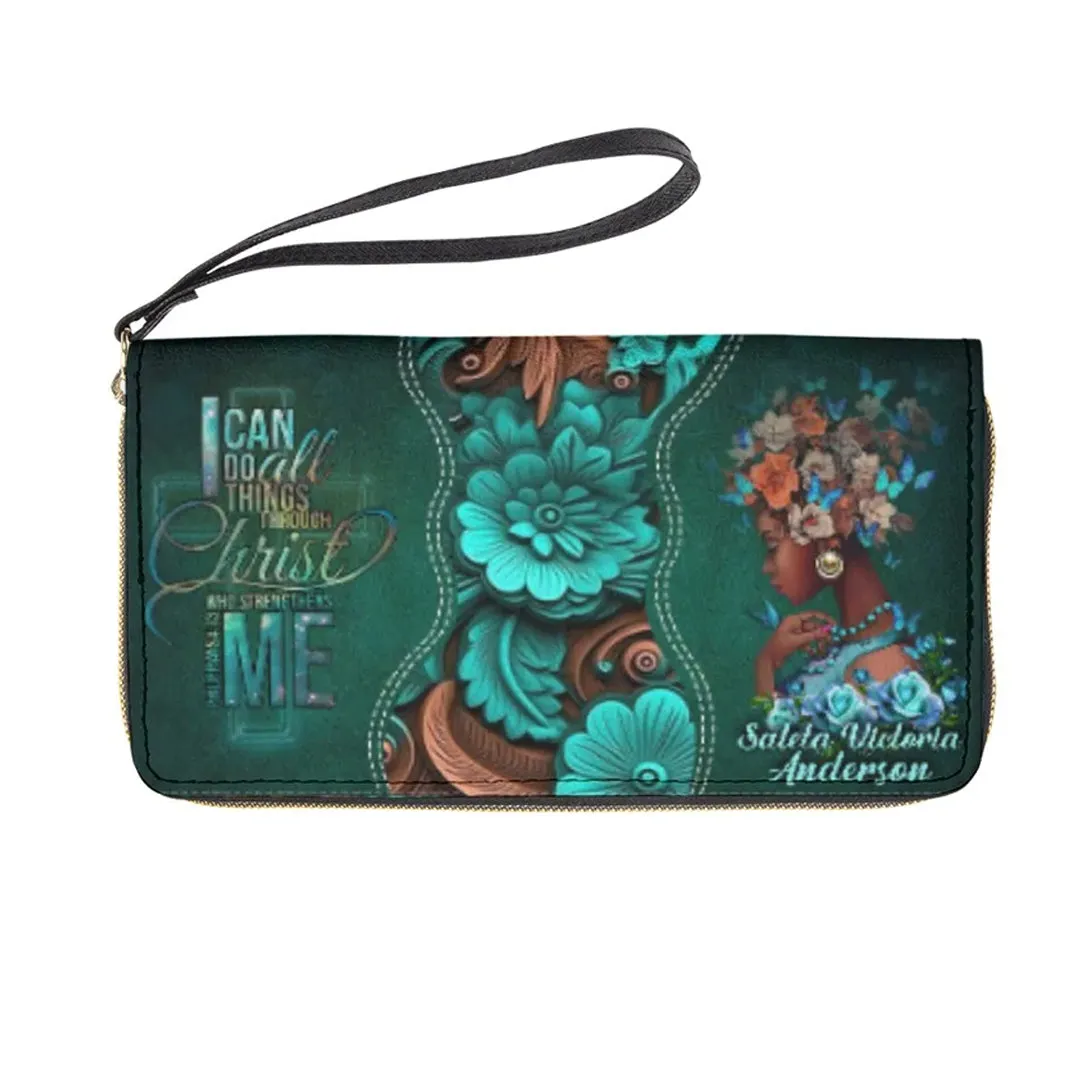 Christianartbag Clutch Purse, I Can Do All Things Christ Clutch Purse For Women, Personalized Name, Christian Gifts For Women, CAB35091223.
