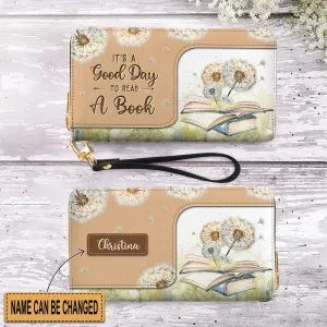 Christianartbag Clutch Purse, Its A Good Day To Read A Book Clutch Purse For Women, Personalized Name, Christian Gifts For Women, CAB03050124.