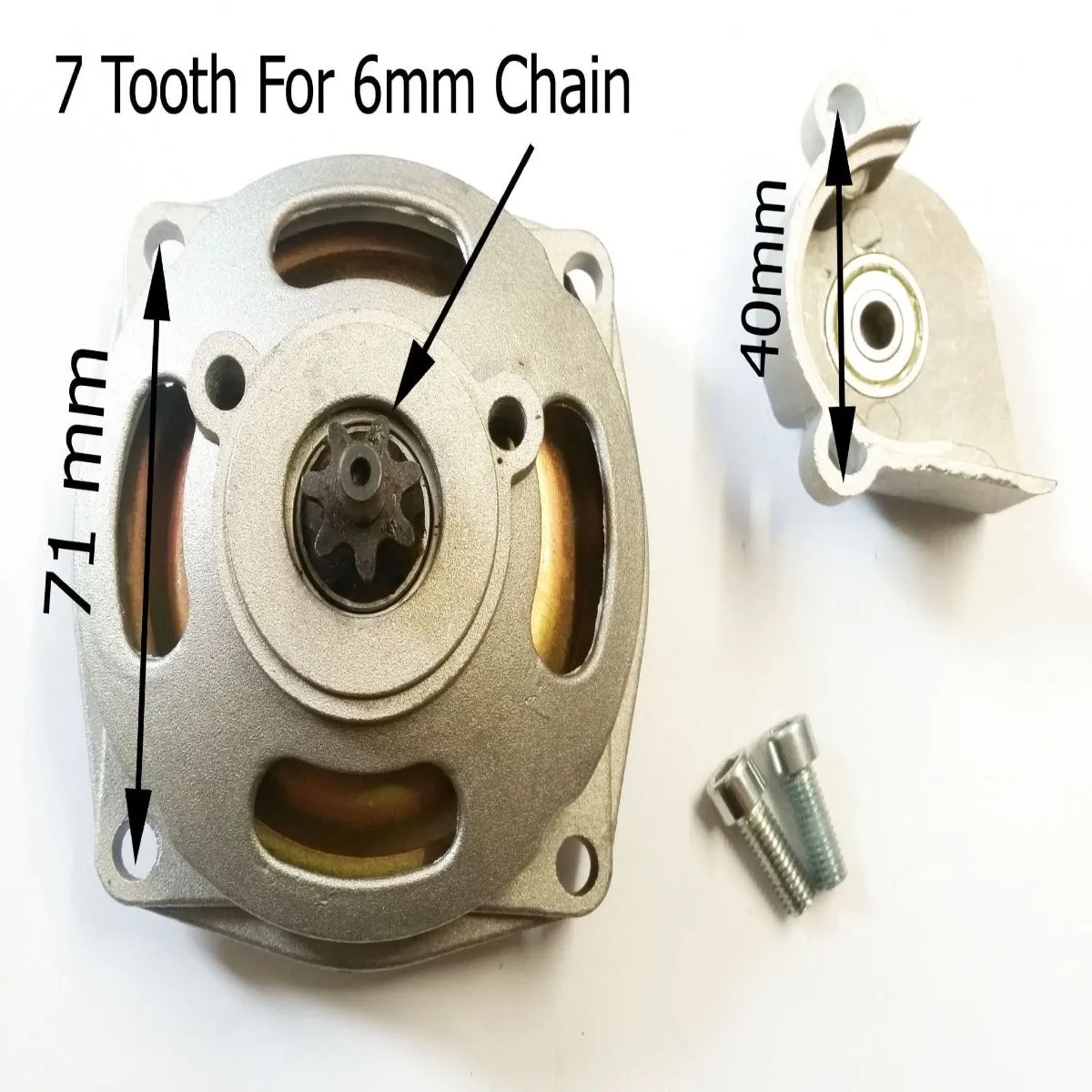 CL019 RACE CLUTCH BELL HOUSING 7 TOOTH SPROCKET PINION MINI MOTO / MINI QUAD BIKE