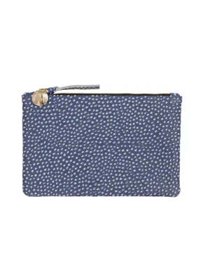 Clare V. Wallet Clutch Blue Dapple