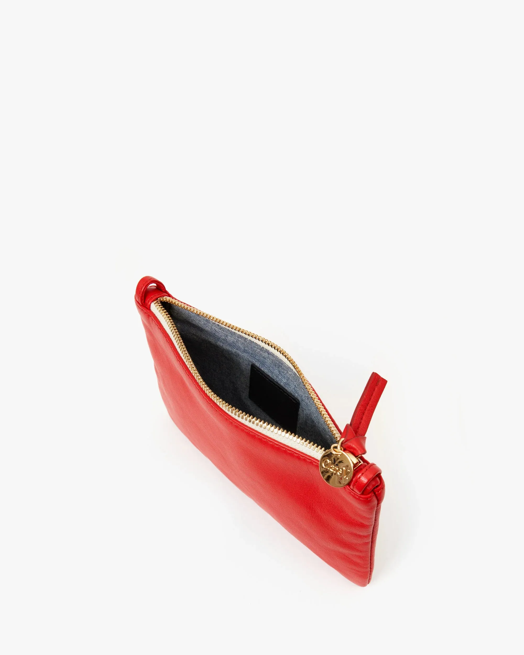 Clare V. Wallet Clutch w/ Tabs Rosa Nappa