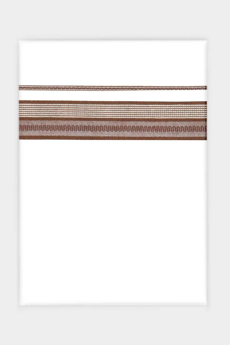 Classic Imran - Brown Smooth Cotton Double Layered Dhoti With Fancy Borders | Uathayam