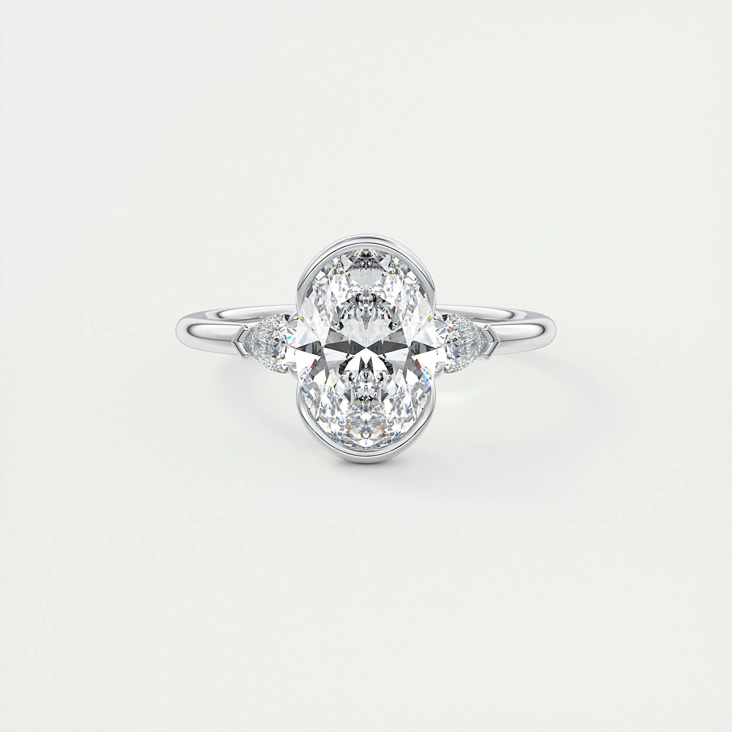 Clutch Three Stone | Oval & Pears