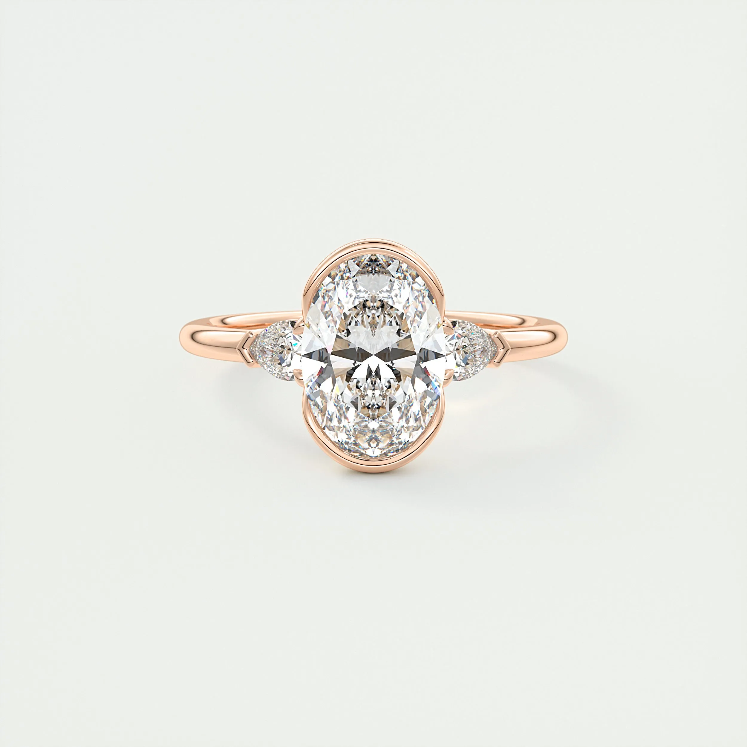 Clutch Three Stone | Oval & Pears