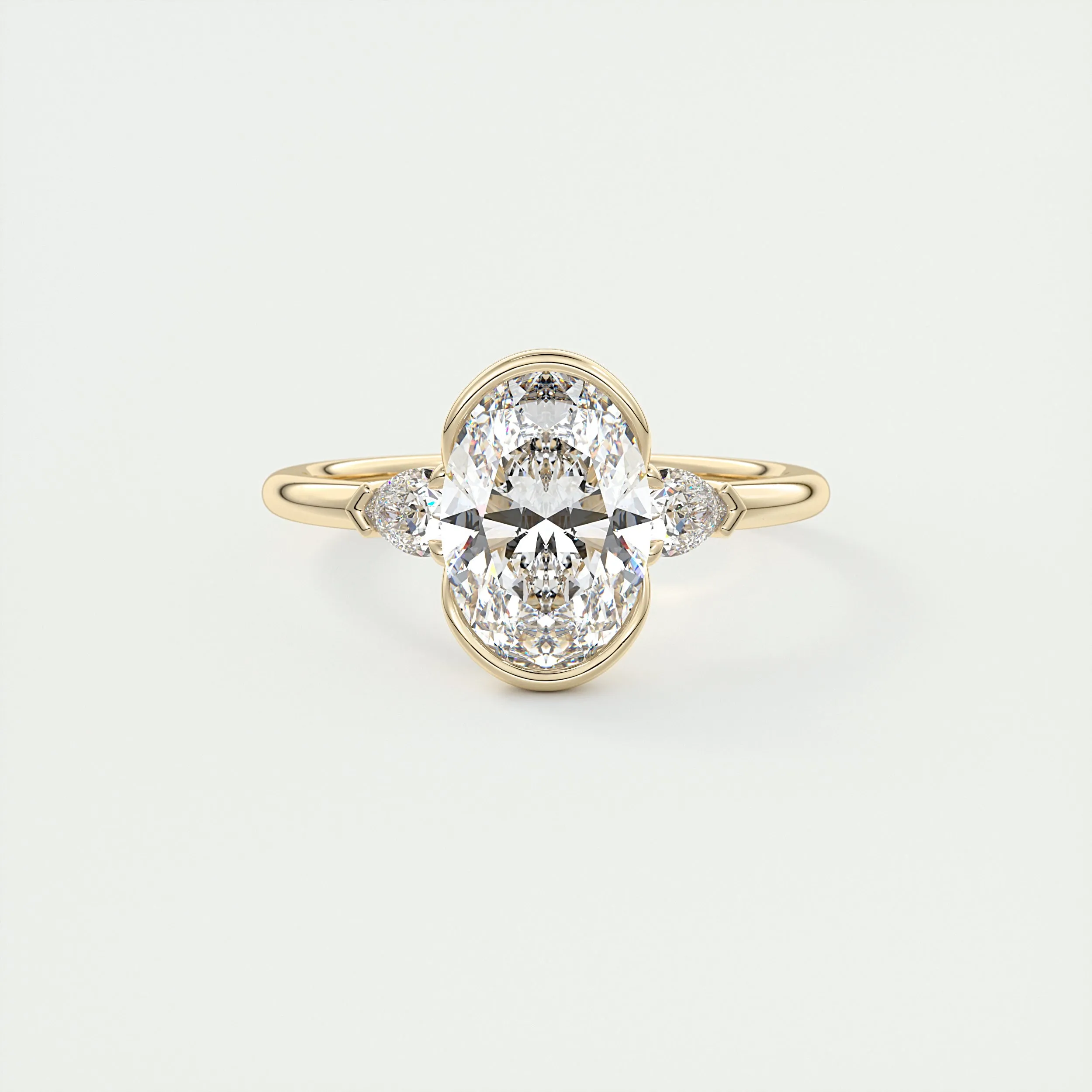 Clutch Three Stone | Oval & Pears