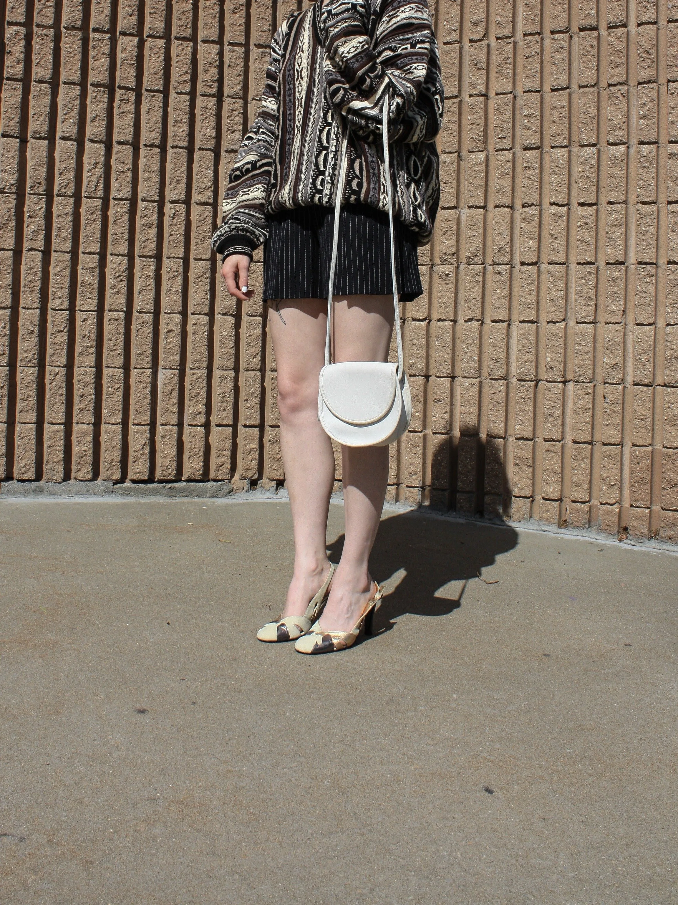 Coach White Leather Crossbody